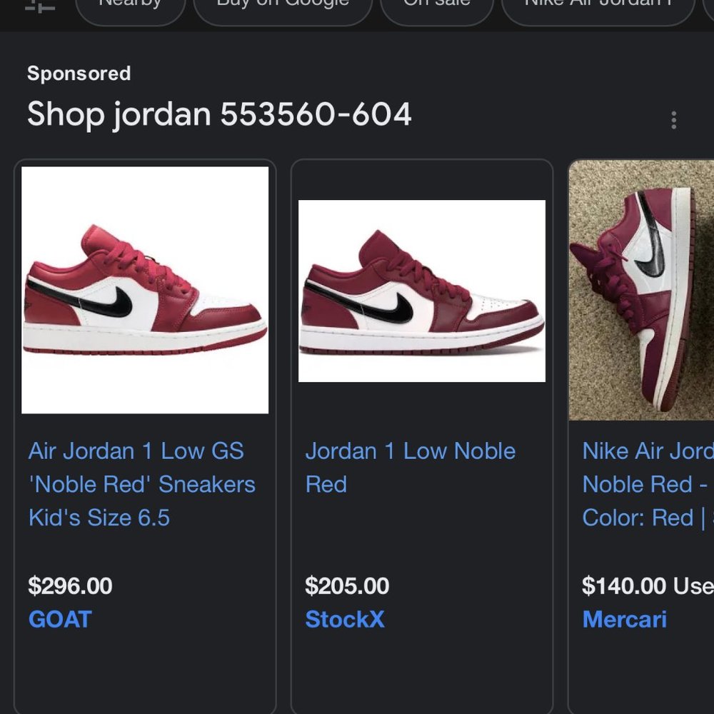Air Jordan 1 Low GS 'Noble Red' (2020) - Picture 15 of 16